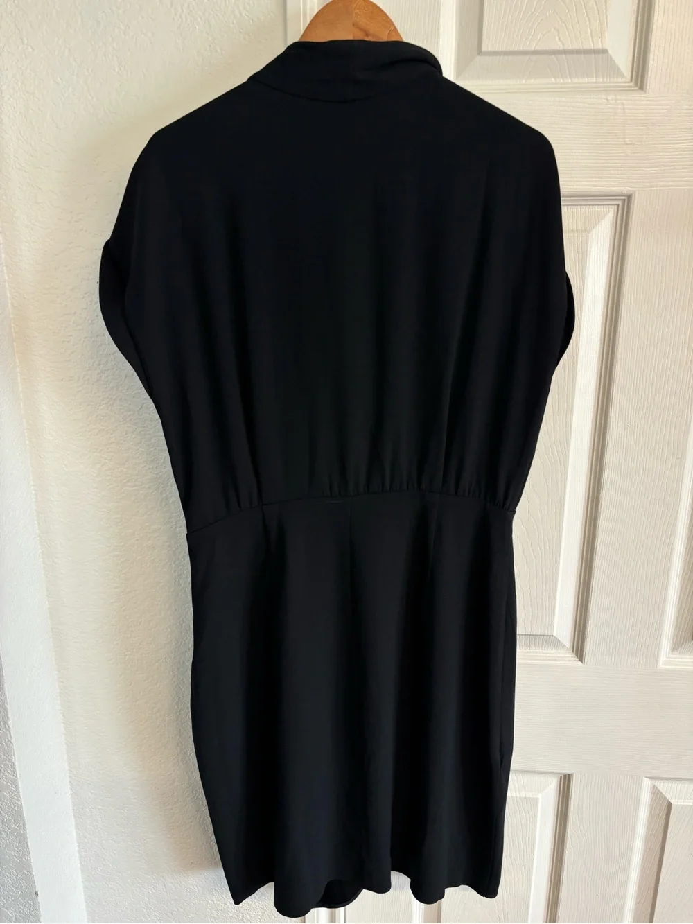 MM Lafleur The Tory Dress‎ Black Faux Wrap Dress Size 14